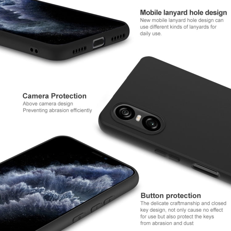 For Sony Xperia 10 VI IMAK UC-3 Series Shockproof Frosted TPU Phone Case - Black