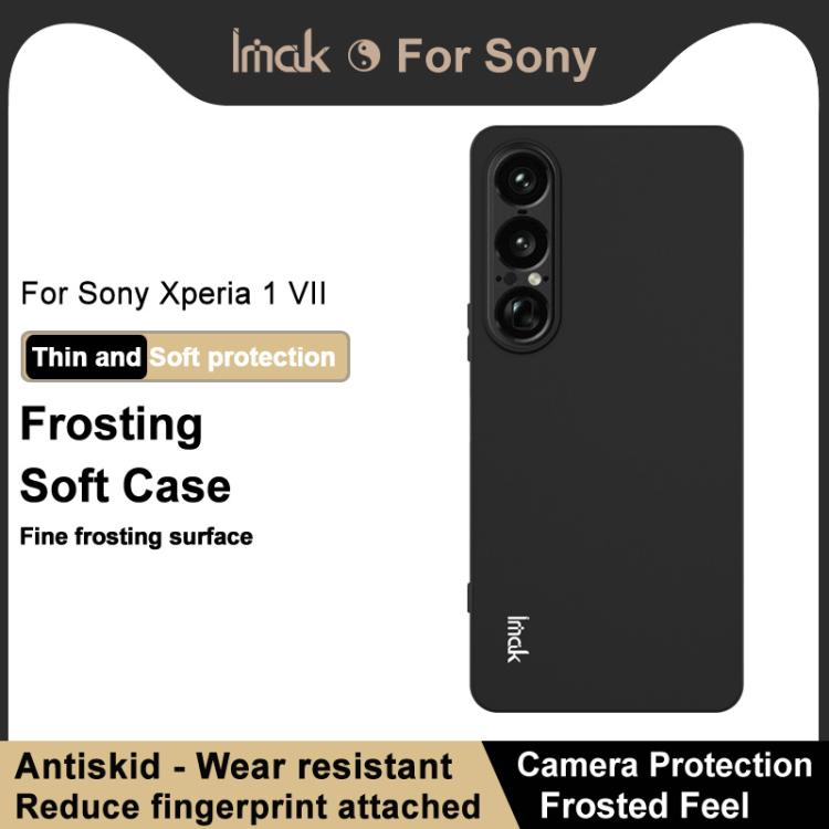 For Sony Xperia 1 VII IMAK UC-3 Series Shockproof Frosted TPU Phone Case - Black