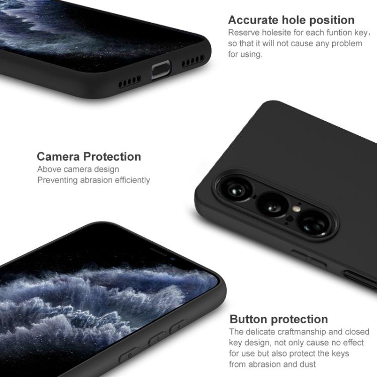 For Sony Xperia 1 VII IMAK UC-3 Series Shockproof Frosted TPU Phone Case - Black