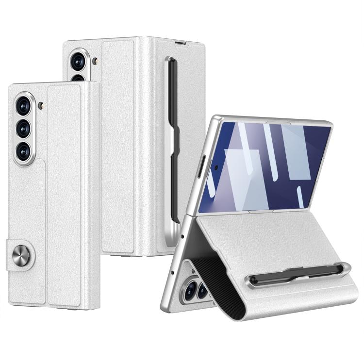 For Samsung Galaxy Z Fold7 5G GKK Integrated Flip Leather Case with Pen Slotm, Stylus Not Included