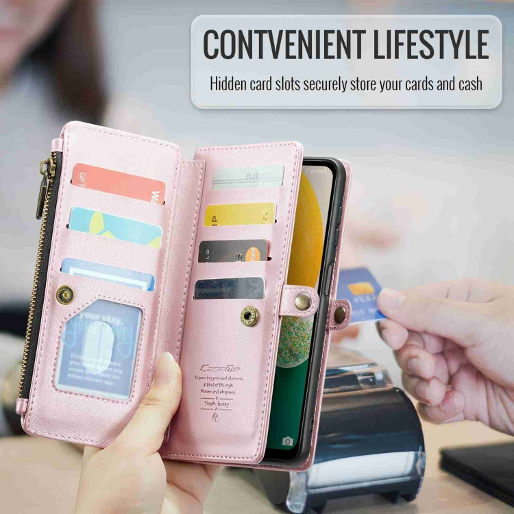 For Samsung Galaxy A13 5G / 4G CaseMe C36 Card Slots Zipper Wallet RFID Anti-theft Leather Phone Case