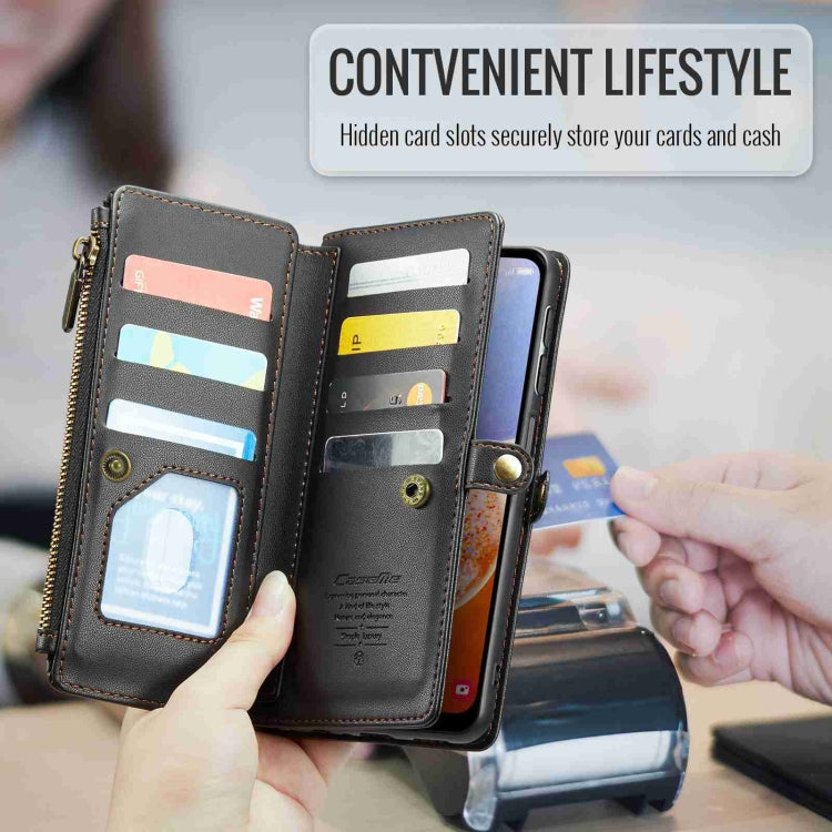 For Samsung Galaxy A14 5G / 4G CaseMe C36 Card Slots Zipper Wallet RFID Anti-theft Leather Phone Case