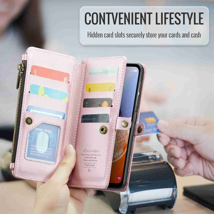 For Samsung Galaxy A14 5G / 4G CaseMe C36 Card Slots Zipper Wallet RFID Anti-theft Leather Phone Case