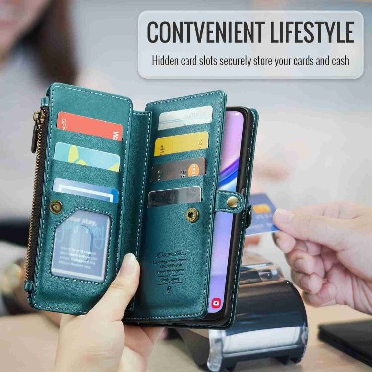 For Samsung Galaxy A15 CaseMe C36 Card Slots Zipper Wallet RFID Anti-theft Leather Phone Case