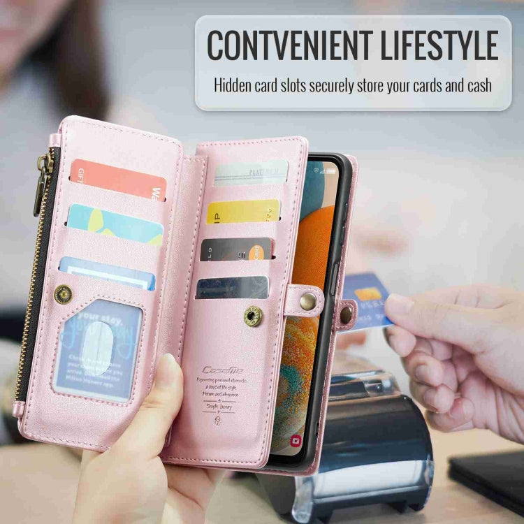 For Samsung Galaxy A23 CaseMe C36 Card Slots Zipper Wallet RFID Anti-theft Leather Phone Case