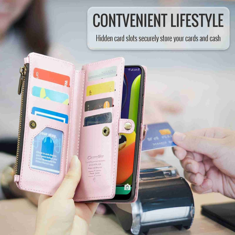 For Samsung Galaxy A30s / A50s / A50 CaseMe C36 Card Slots Zipper Wallet RFID Anti-theft Leather Phone Case