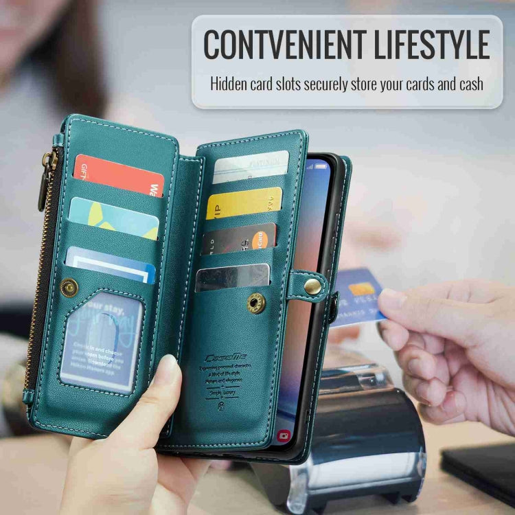 For Samsung Galaxy A34 5G CaseMe C36 Card Slots Zipper Wallet RFID Anti-theft Leather Phone Case