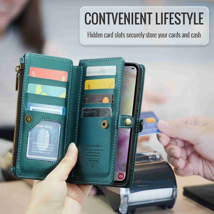 For Samsung Galaxy A35 5G CaseMe C36 Card Slots Zipper Wallet RFID Anti-theft Leather Phone Case