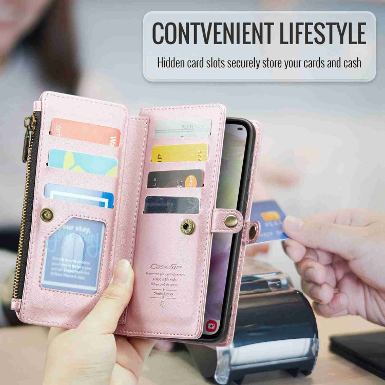 For Samsung Galaxy A35 5G CaseMe C36 Card Slots Zipper Wallet RFID Anti-theft Leather Phone Case