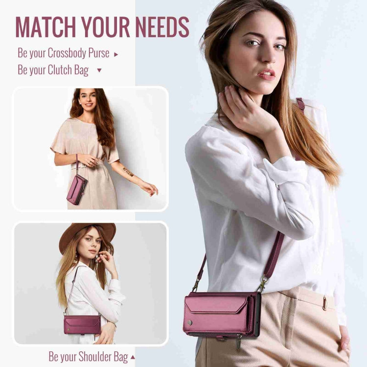 For Samsung Galaxy A53 5G CaseMe C36 Card Slots Zipper Wallet RFID Anti-theft Leather Phone Case