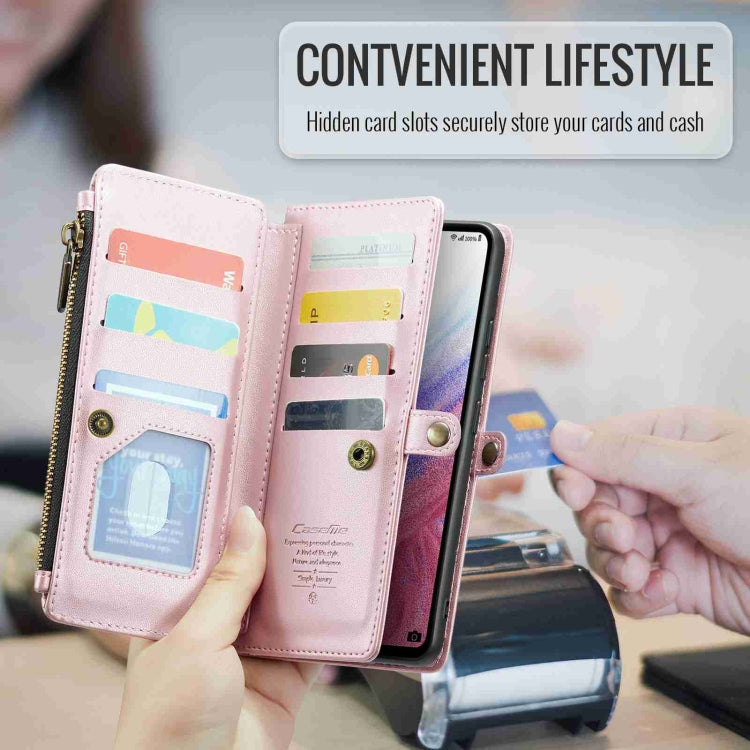 For Samsung Galaxy A53 5G CaseMe C36 Card Slots Zipper Wallet RFID Anti-theft Leather Phone Case