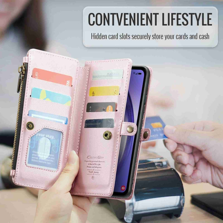 For Samsung Galaxy A54 5G CaseMe C36 Card Slots Zipper Wallet RFID Anti-theft Leather Phone Case