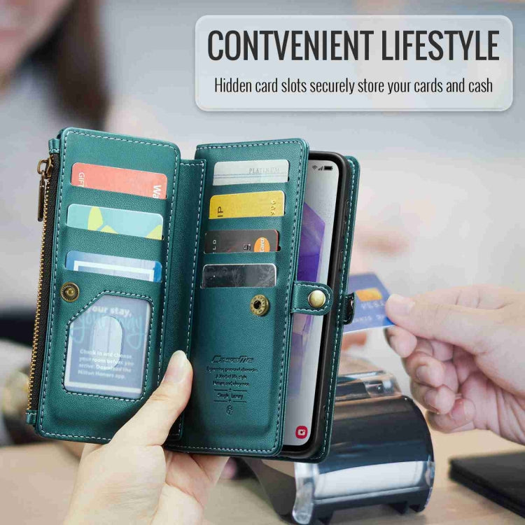 For Samsung Galaxy A55 5G CaseMe C36 Card Slots Zipper Wallet RFID Anti-theft Leather Phone Case