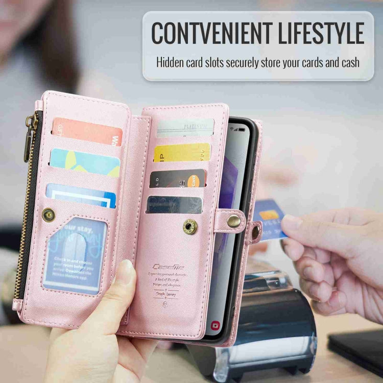 For Samsung Galaxy A55 5G CaseMe C36 Card Slots Zipper Wallet RFID Anti-theft Leather Phone Case