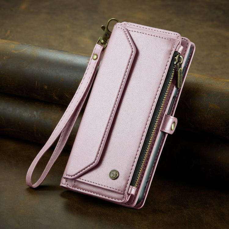 For Samsung Galaxy S22+ 5G CaseMe C36 Card Slots Zipper Wallet RFID Anti-theft Leather Phone Case
