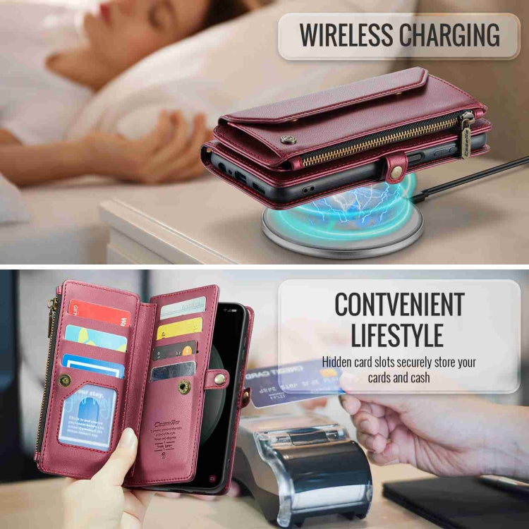For Samsung Galaxy S23 FE 5G CaseMe C36 Card Slots Zipper Wallet RFID Anti-theft Leather Phone Case