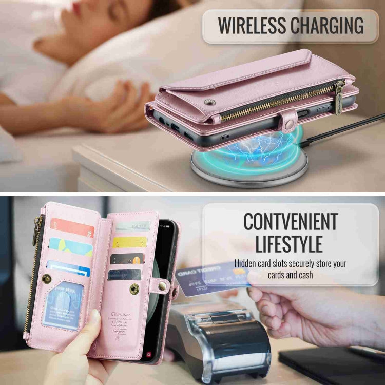For Samsung Galaxy S23 FE 5G CaseMe C36 Card Slots Zipper Wallet RFID Anti-theft Leather Phone Case