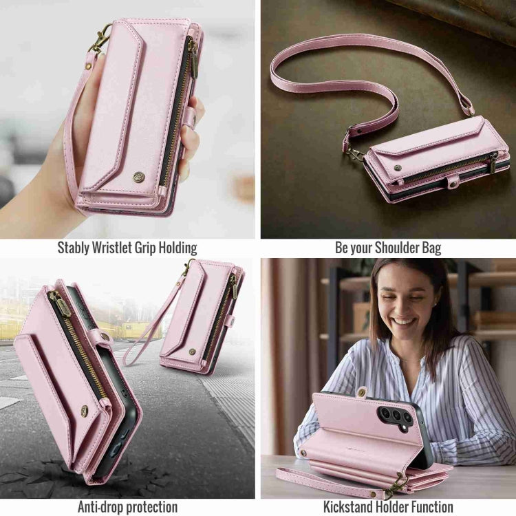 For Samsung Galaxy S23 FE 5G CaseMe C36 Card Slots Zipper Wallet RFID Anti-theft Leather Phone Case