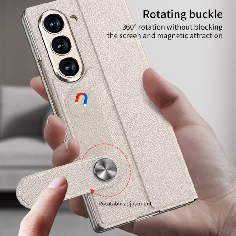 For Samsung Galaxy Z Fold7 5G GKK Integrated Flip Leather Phone Case