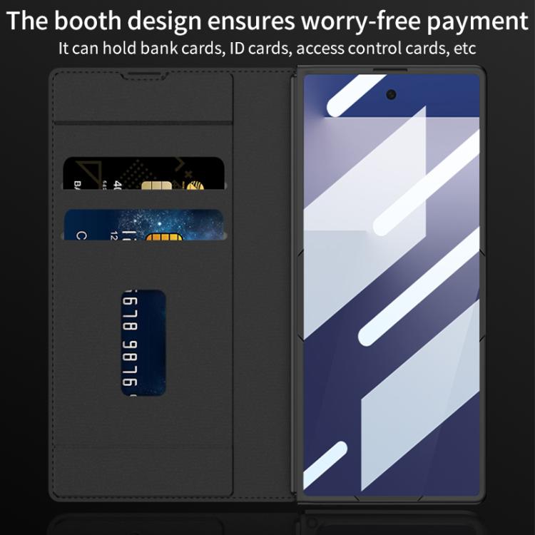 For Samsung Galaxy Z Fold7 5G GKK Integrated Armor Flip Leather Case with Pen Slot, Stylus Not Included