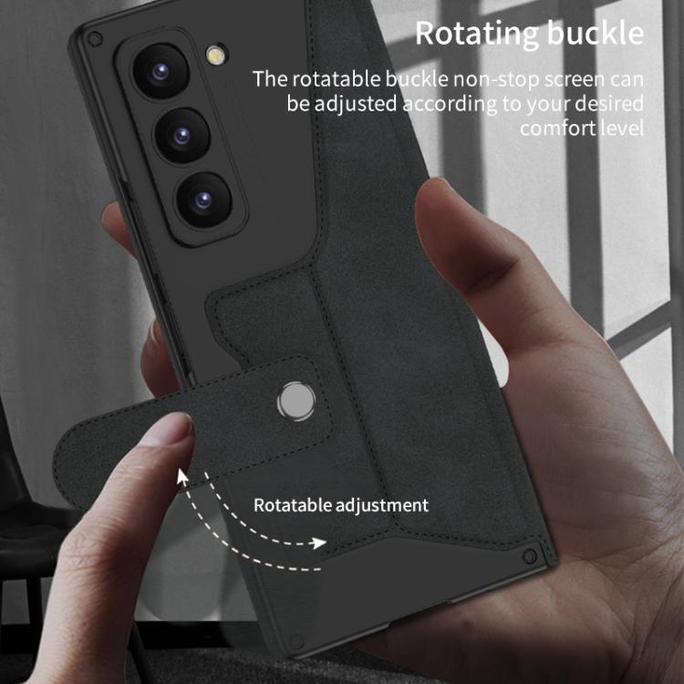 For Samsung Galaxy Z Fold7 5G GKK Integrated Armor Flip Leather Case with Pen Slot, Stylus Not Included