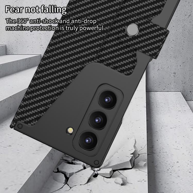 For Samsung Galaxy Z Fold7 5G GKK Integrated Armor Flip Leather Case with Pen Slot, Stylus Not Included
