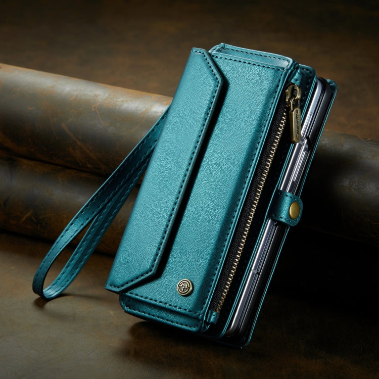 For Samsung Galaxy Z Fold4 CaseMe C36 Card Slots Zipper Wallet RFID Anti-theft Leather Phone Case