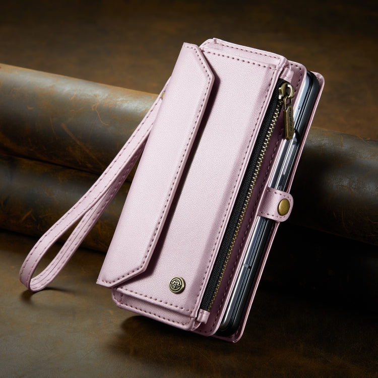 For Samsung Galaxy Z Fold4 CaseMe C36 Card Slots Zipper Wallet RFID Anti-theft Leather Phone Case