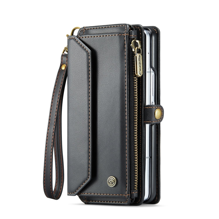 For Samsung Galaxy Z Fold6 5G CaseMe C36 Card Slots Zipper Wallet RFID Anti-theft Leather Phone Case