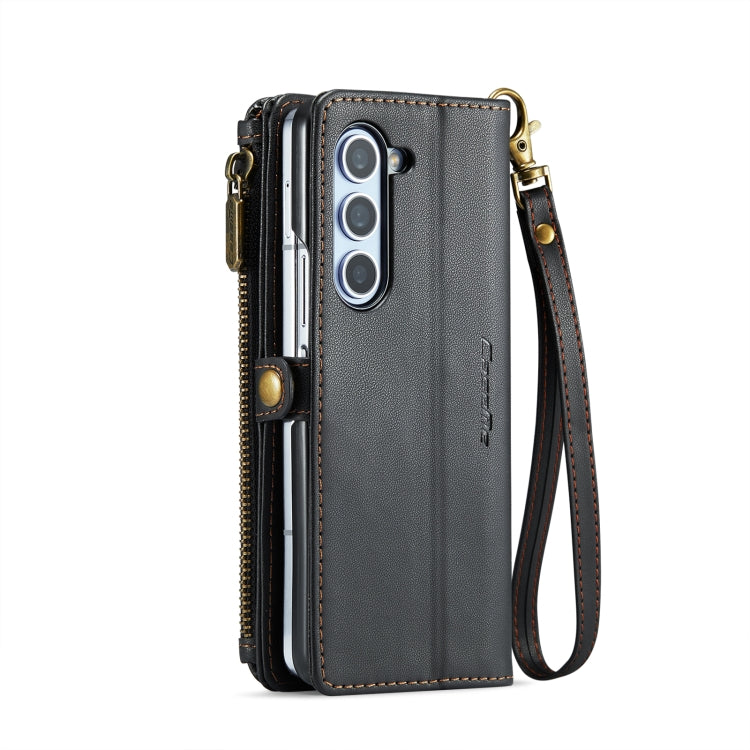 For Samsung Galaxy Z Fold6 5G CaseMe C36 Card Slots Zipper Wallet RFID Anti-theft Leather Phone Case