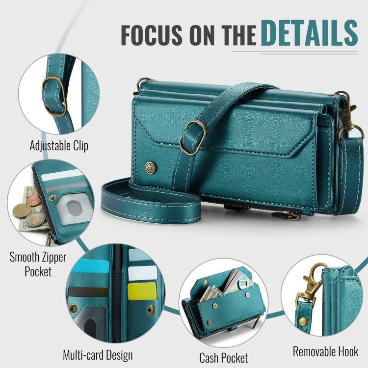 For Samsung Galaxy Z Fold6 5G CaseMe C36 Card Slots Zipper Wallet RFID Anti-theft Leather Phone Case