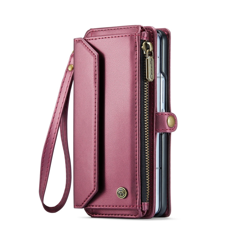 For Samsung Galaxy Z Fold6 5G CaseMe C36 Card Slots Zipper Wallet RFID Anti-theft Leather Phone Case