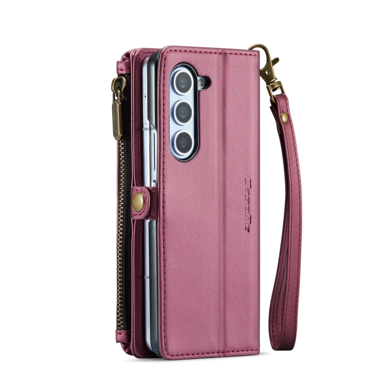 For Samsung Galaxy Z Fold6 5G CaseMe C36 Card Slots Zipper Wallet RFID Anti-theft Leather Phone Case