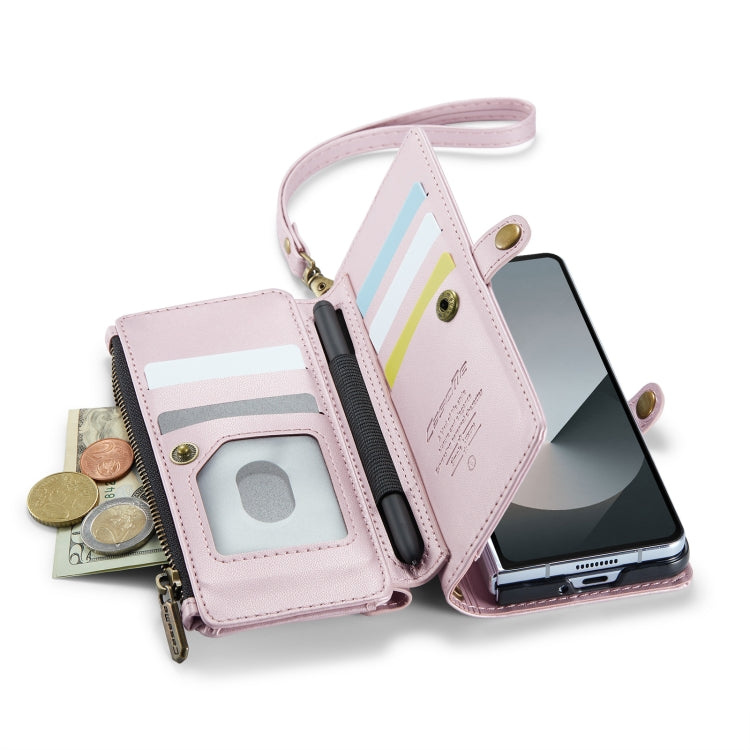 For Samsung Galaxy Z Fold6 5G CaseMe C36 Card Slots Zipper Wallet RFID Anti-theft Leather Phone Case