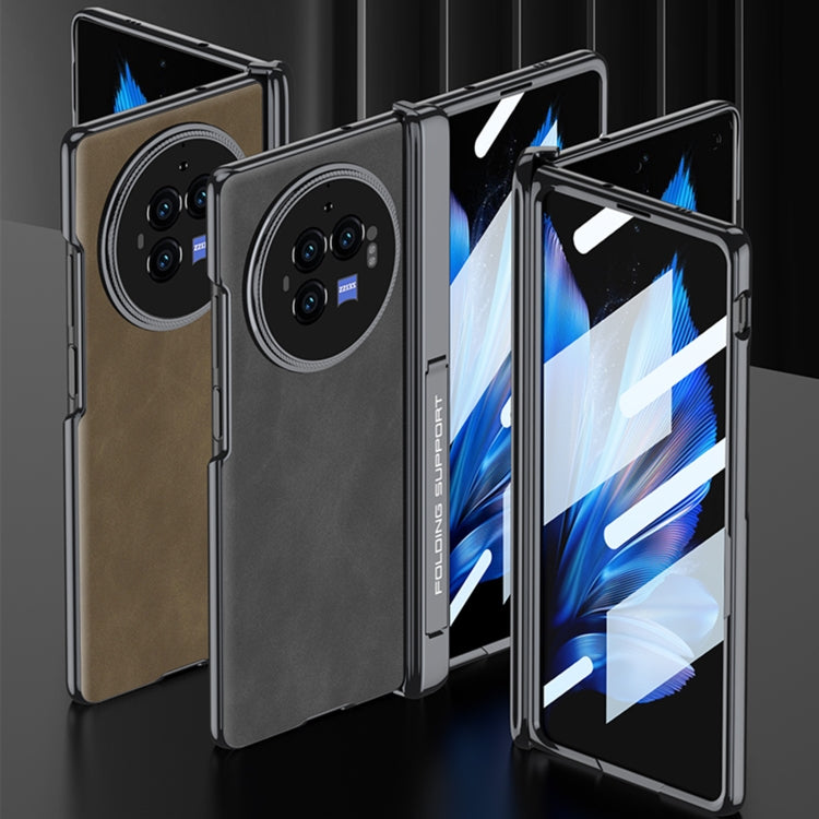 For vivo X Fold3 Pro GKK Integrated Magnetic Fold Hinge Leather Shockproof Phone Case