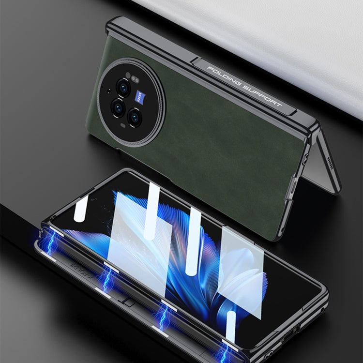 For vivo X Fold3 Pro GKK Integrated Magnetic Fold Hinge Leather Shockproof Phone Case