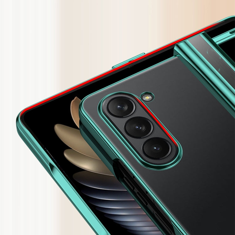 For Samsung Galaxy Z Fold6 Three Parts 6D Electroplating PC Shockproof Phone Case