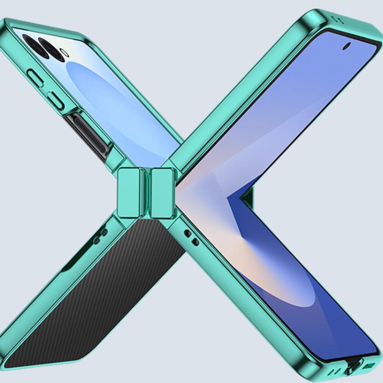For Samsung Galaxy Z Flip7 5G Three Parts 6D Electroplating PC Shockproof Phone Case