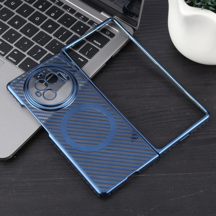For vivo X Fold3 6D Plated Carbon Fiber Clear Magsafe PC Phone Case
