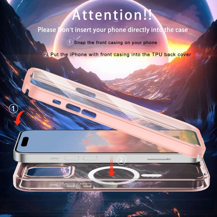 For iPhone 15 Pro Max Colorful MagSafe Magnetic PC Hybrid TPU Phone Case