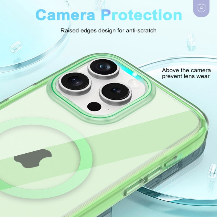 For iPhone 15 Pro Max Colorful MagSafe Magnetic PC Hybrid TPU Phone Case