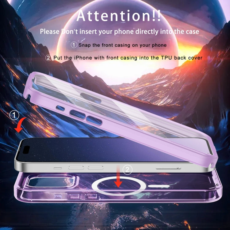 For iPhone 15 Pro Colorful MagSafe Magnetic PC Hybrid TPU Phone Case