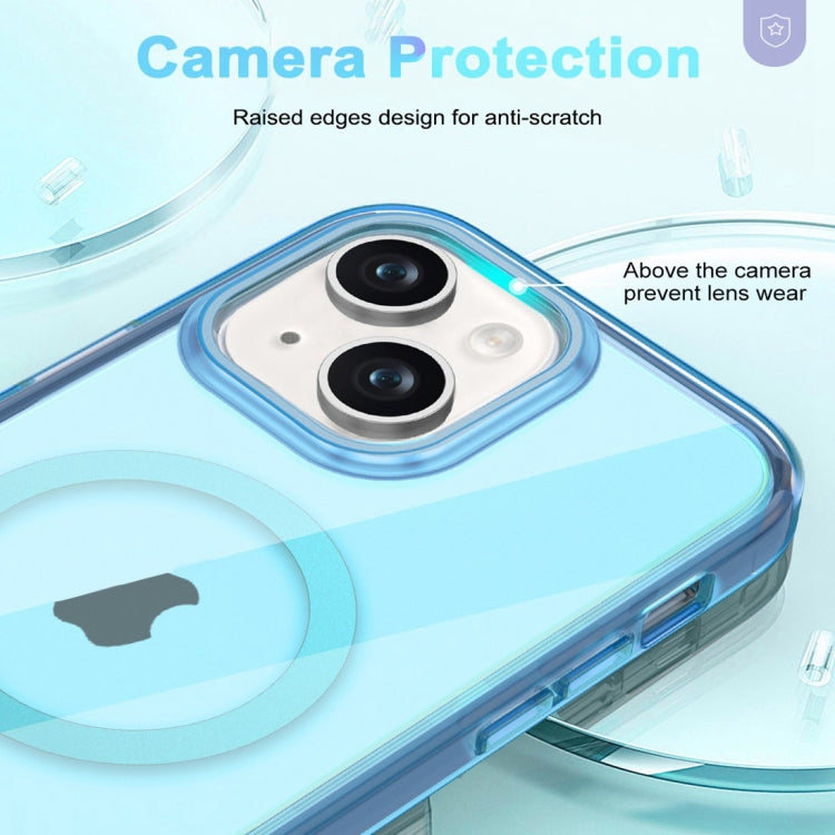 For iPhone 15 Colorful MagSafe Magnetic PC Hybrid TPU Phone Case