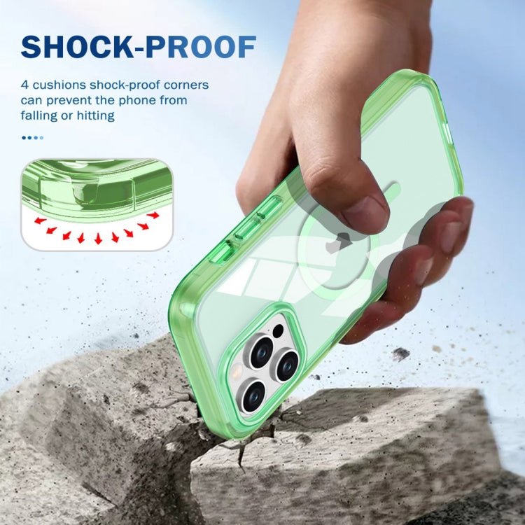 For iPhone 14 Pro Max Colorful MagSafe Magnetic PC Hybrid TPU Phone Case