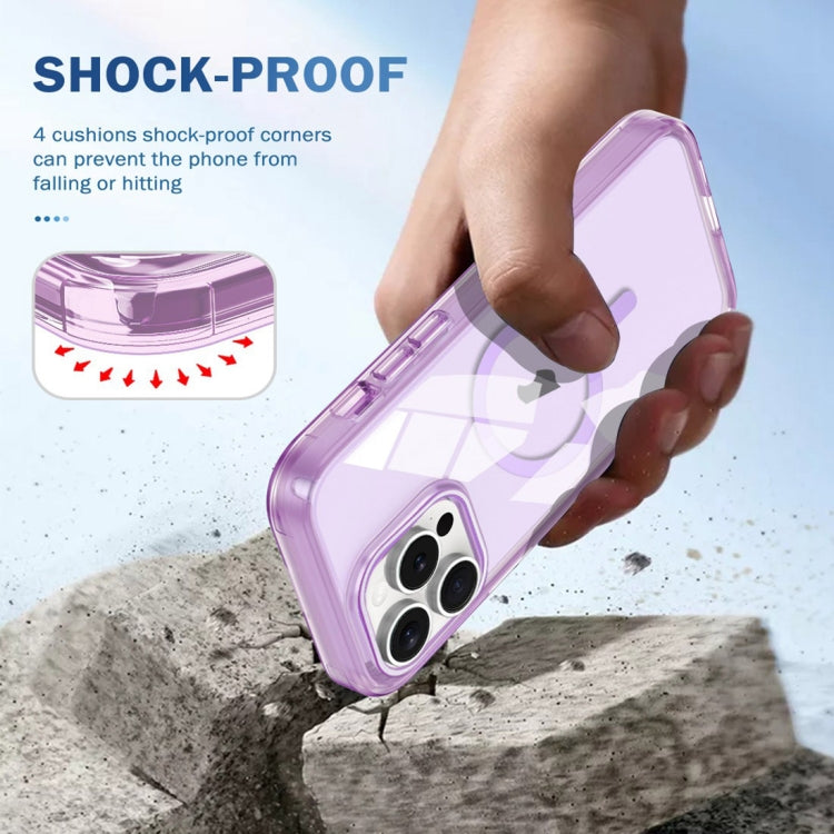 For iPhone 14 Pro Max Colorful MagSafe Magnetic PC Hybrid TPU Phone Case