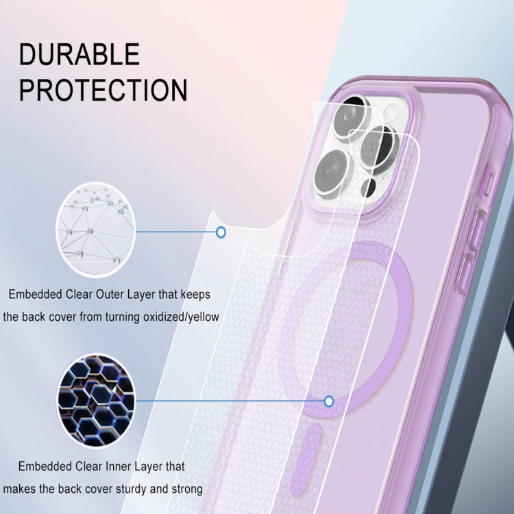 For iPhone 14 Pro Max Colorful MagSafe Magnetic PC Hybrid TPU Phone Case