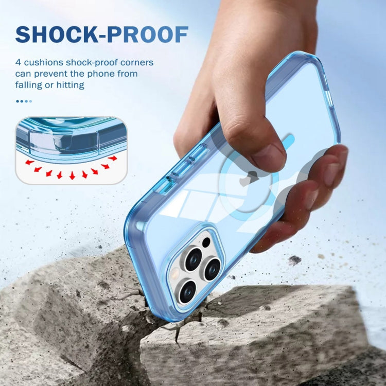 For iPhone 13 Pro Max Colorful MagSafe Magnetic PC Hybrid TPU Phone Case