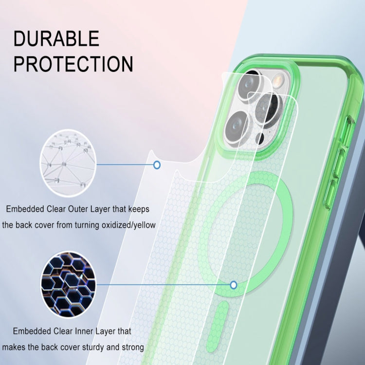 For iPhone 13 Pro Max Colorful MagSafe Magnetic PC Hybrid TPU Phone Case