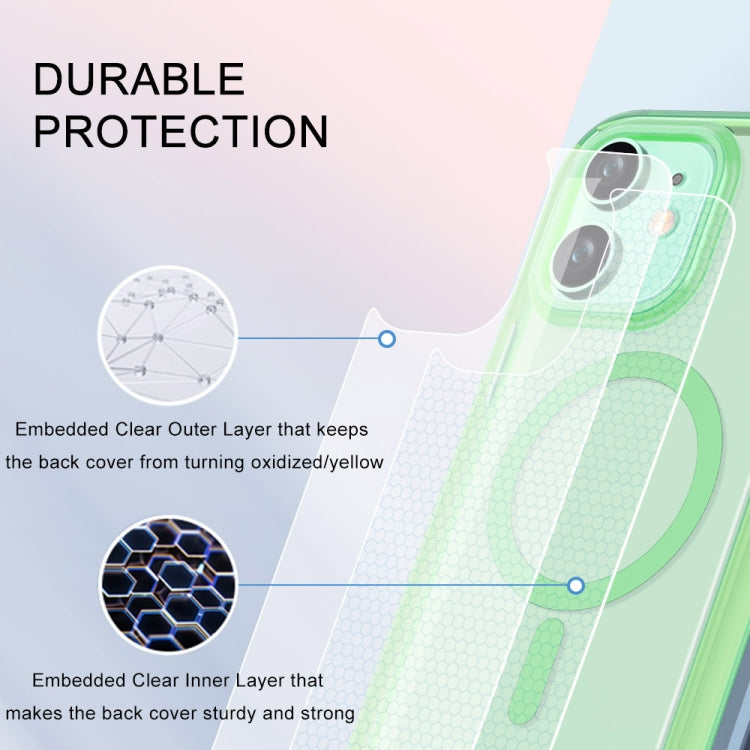 For iPhone 11 Colorful MagSafe Magnetic PC Hybrid TPU Phone Case