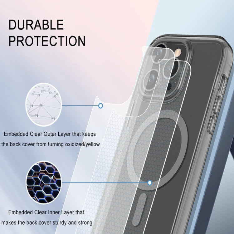 For iPhone 11 Pro Max Colorful MagSafe Magnetic PC Hybrid TPU Phone Case